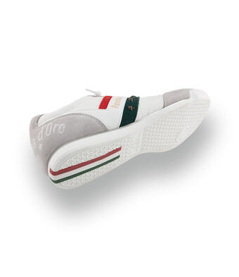 Pantofola d'Oro Vasto - Exklusiver Herren-Sneaker in Hellgrau mit Kroko-Pr&auml;gung