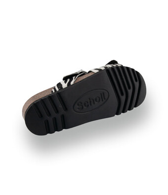 Scholl - Selene &ndash; Stylische Pantolette mit Zebraprint auf Fell
