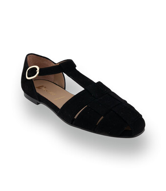 Pascucci Fisherman Sandale - Schwarz mit Stegspange