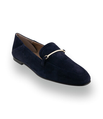 Pascucci Loafer - Dunkelblaues Velours mit Metallspange