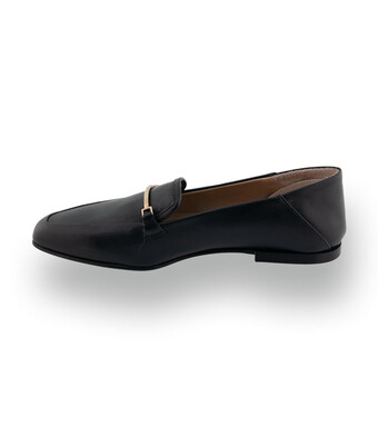 Pascucci Loafer - Schwarz mit goldfarbener Metallspange