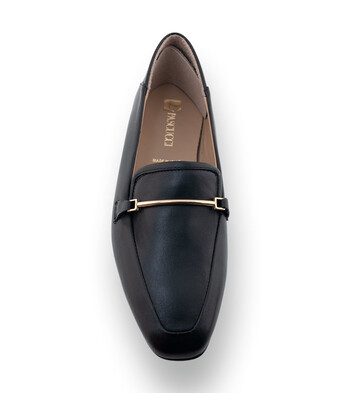 Pascucci Loafer - Schwarz mit goldfarbener Metallspange