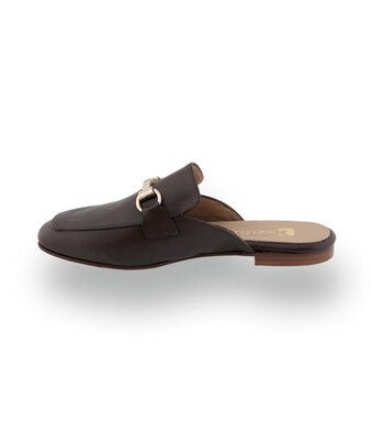 Pascucci Mule - dunkelbraun mit Metallspange