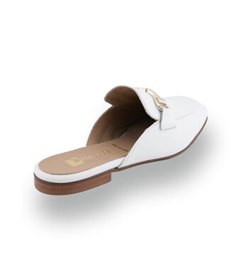 Pascucci Mule - wei&szlig; mit Metallspange