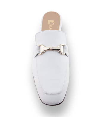 Pascucci Mule - wei&szlig; mit Metallspange