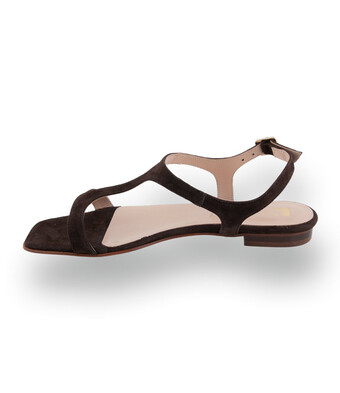 Pascucci Sandalette - Dunkelbraunes Veloursleder