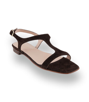 Pascucci Sandalette - Dunkelbraunes Veloursleder