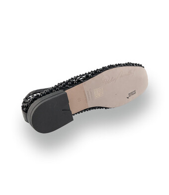 Pedro Miralles- Luftiger Netz - Hochfront Slipper mit Strass