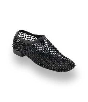 Pedro Miralles- Luftiger Netz - Hochfront Slipper mit Strass