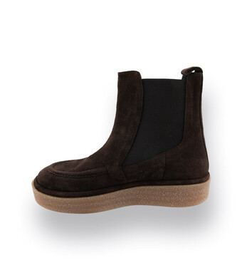 Pedro Miralles Weekend Chelseaboots in braun velours