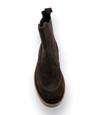 Pedro Miralles Weekend Chelseaboots in braun velours