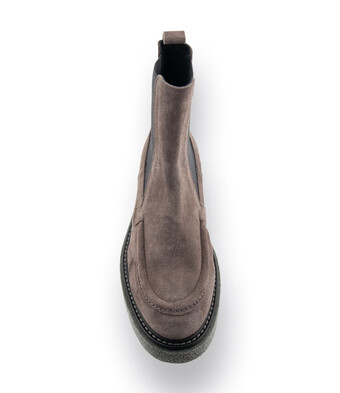 Pedro Miralles Weekend Boots in taupefarben velours