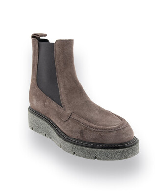 Pedro Miralles Weekend Boots in taupefarben velours