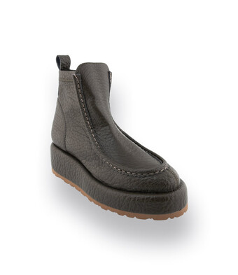 Pedro Miralles Weekend Stiefelette in gr&uuml;n mit Wulstnaht