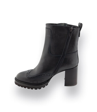 Pertini Stiefelette in dunkelgrün mit Schnallen