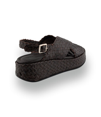 Pons Quintana Sandalette in braun - Flechtarbeit