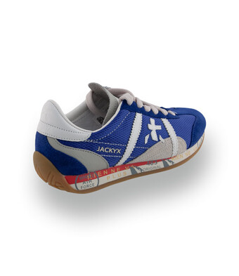 Premiata Jacky X -&nbsp; Exklusiver Damen-Sneaker in kr&auml;ftigem Blau und Wei&szlig;