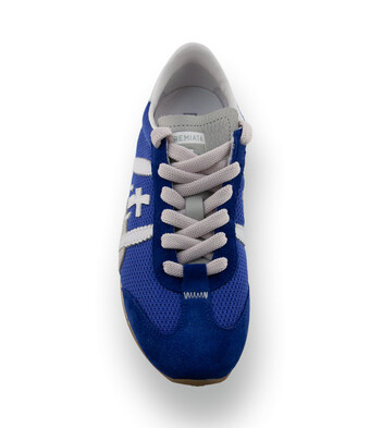 Premiata Jacky X -&nbsp; Exklusiver Damen-Sneaker in kr&auml;ftigem Blau und Wei&szlig;