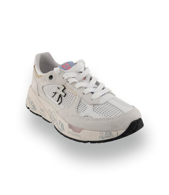 Premiata Mased - Federleichter Running-Sneaker in Wei&szlig; mit Pastell-Akzenten
