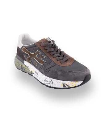 Premiata Sneaker Modell Mick Grau mit Braun und olive