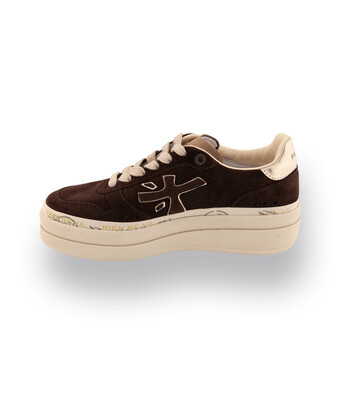 Premiata Sneaker Modell Micol in braun velours, Plateau