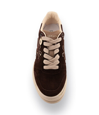 Premiata Sneaker Modell Micol in braun velours, Plateau
