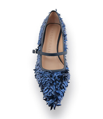 Prosperine - Mary-Jane in blau mit Stiftpailetten
