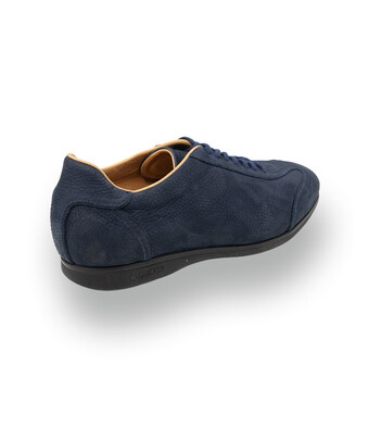 Exklusiver Herren-Edelsneaker aus blauem Nubukleder