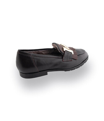 Michela Ruffino Loafer braun Fansenlasche und metallspange