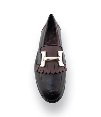 Michela Ruffino Loafer braun Fansenlasche und metallspange