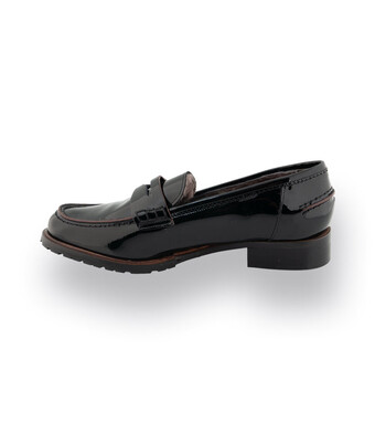 Michela Ruffino Loafer schwarz Lackleder