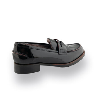 Michela Ruffino Loafer schwarz Lackleder