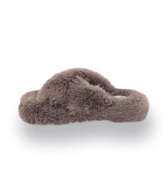 Scholl Hauspantoffel Flufie Cross in Grau