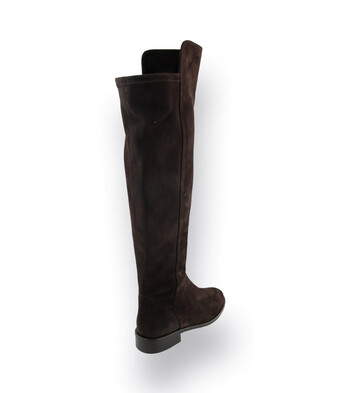 Status Stiefel in braun velours mit Stretch, am Knie höhergeschnitten