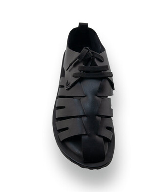 Herren-Schnürsandale in Schwarz mit geschlossener Ferse