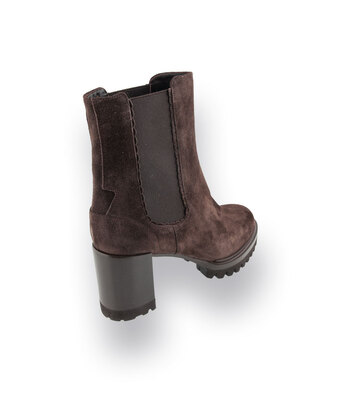 Chelseaboots von TRUMANS in braun Velours
