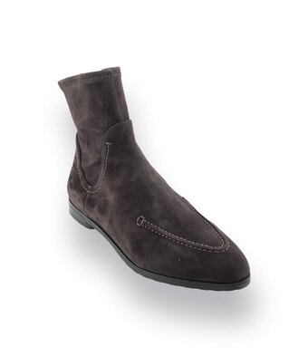TRUMANS Stiefelette Grau &ndash; Nubukleder
