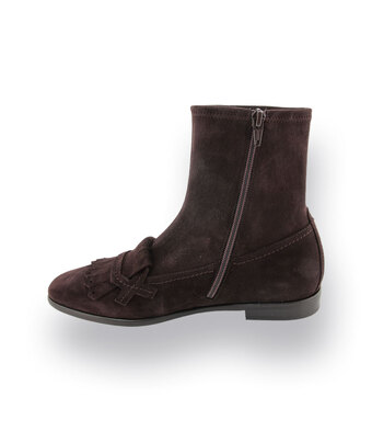 TRUMANS Stiefelette Braun &ndash; Karree - Fransenlasche