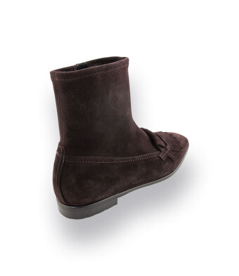 TRUMANS Stiefelette Braun &ndash; Karree - Fransenlasche