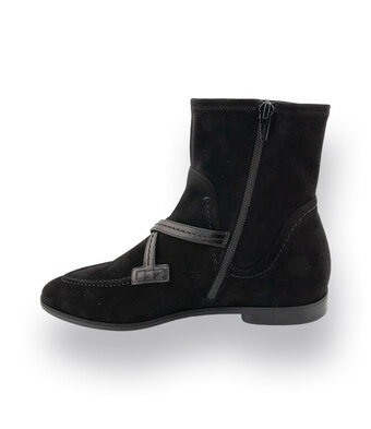 TRUMANS Stiefelette Schwarz &ndash; Lederkombi Jodhpur
