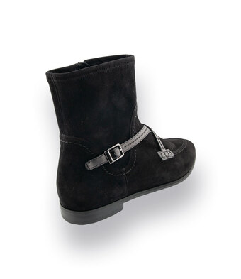 TRUMANS Stiefelette Schwarz &ndash; Lederkombi Jodhpur