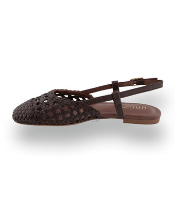 Unisa Slingback Badri &ndash; Dunkelbraun Geflochten