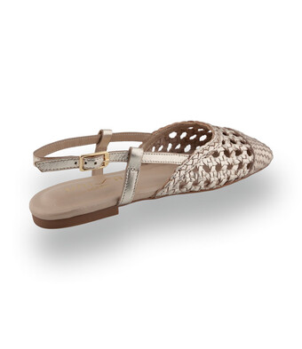 Unisa Badri&nbsp;Slingback &ndash; Goldfarben Geflochten