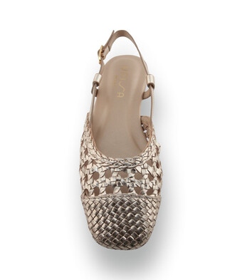 Unisa Badri&nbsp;Slingback &ndash; Goldfarben Geflochten