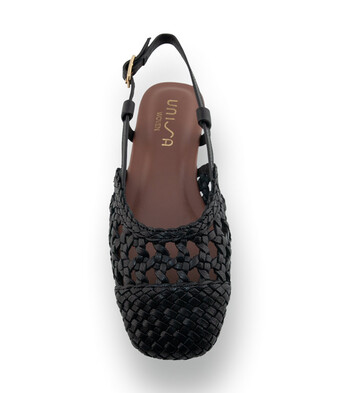 Unisa Badri&nbsp;Slingback &ndash; Schwarz Geflochten