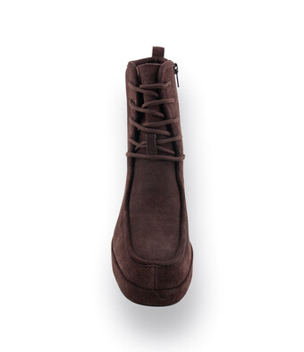 Unisa Schnürstiefelette in braun mit Plateau, Modell Moritz
