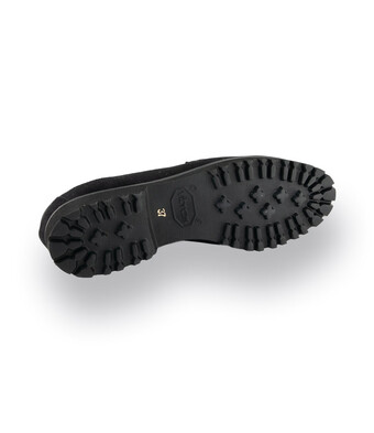 Viamercanti Loafer Lammfellgefüttert in schwarz Veloursleder
