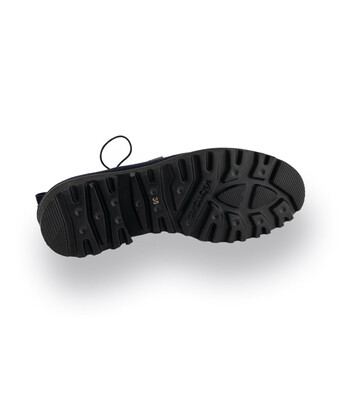 Viamercanti Schnürer Ankleboots in blau Nubuk