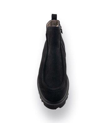 Viamercanti Stiefelette in schwarz Nubuk