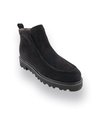 Viamercanti Stiefelette in schwarz Nubuk
